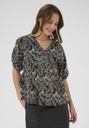 Culture Broderie Anglaise - Blouse - black whitecap