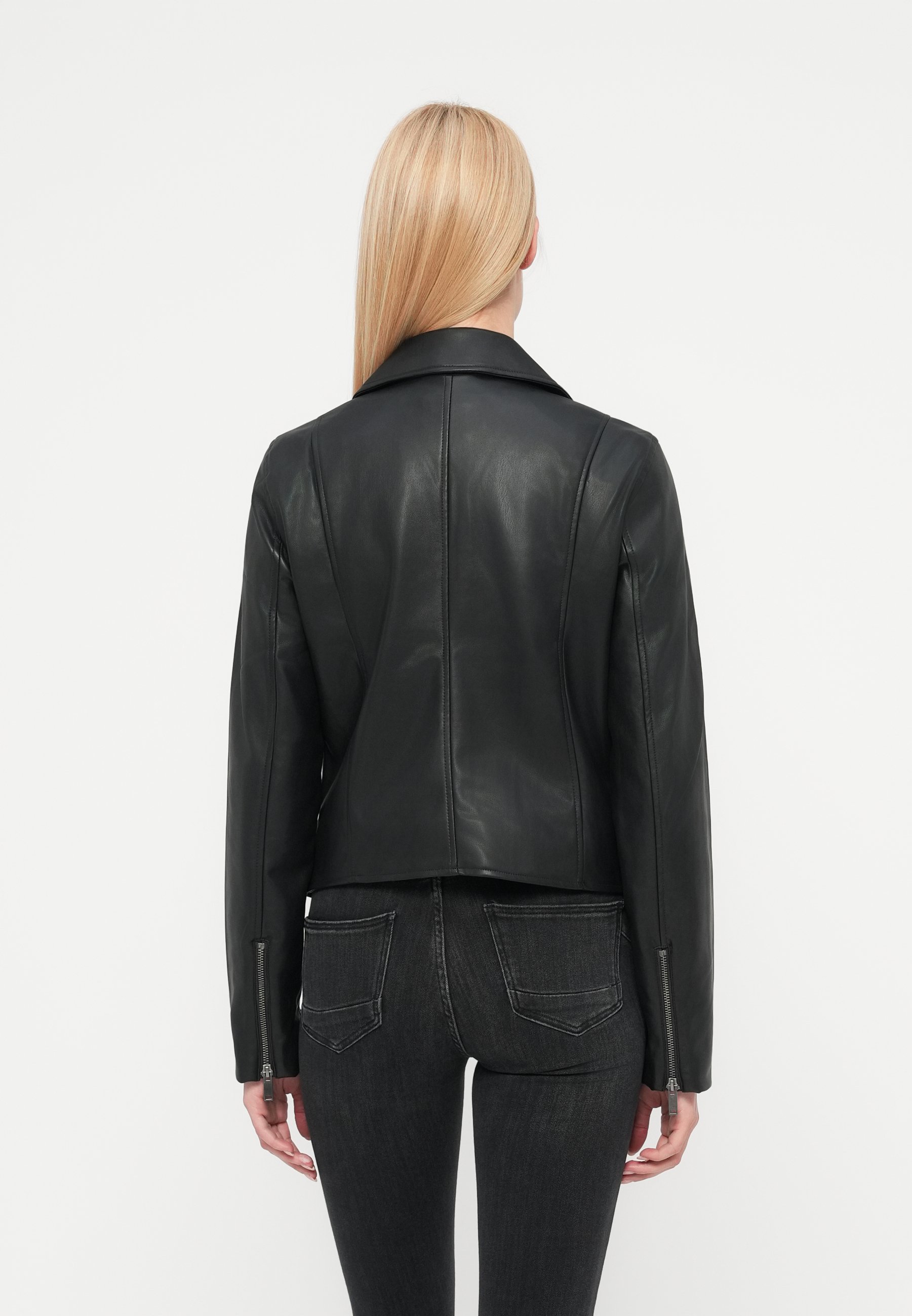 GAP MOTO - Leather jacket - black - Zalando.ie