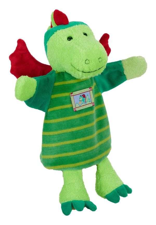 HANDPUPPE DRACHE – Kuscheltier – mehrfarbig