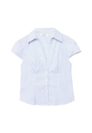 Stradivarius, FITTED SHORT SLEEVE SHIRT 07146285 - Chemisier - mottled blue