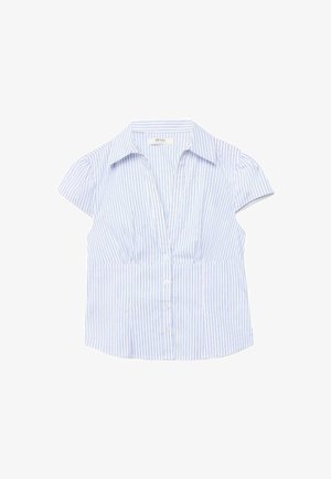 Stradivarius, FITTED SHORT SLEEVE SHIRT 07146285 - Chemisier - mottled blue
