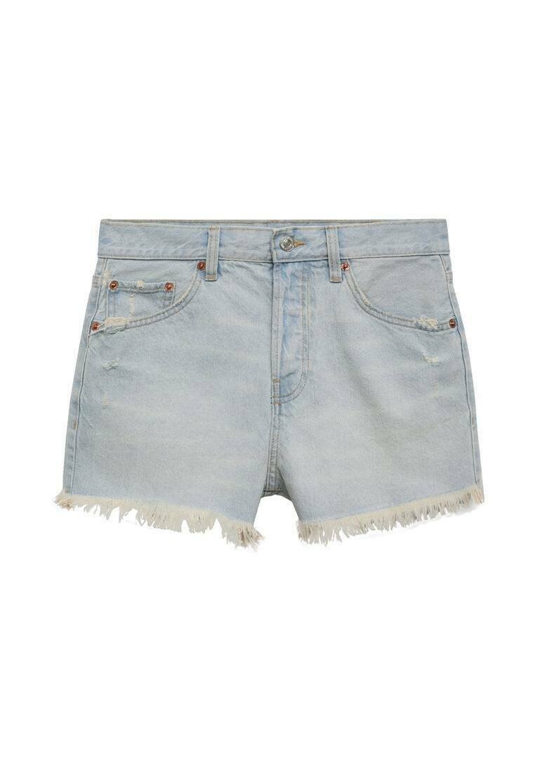 Mango Jeansshort lichtblauw