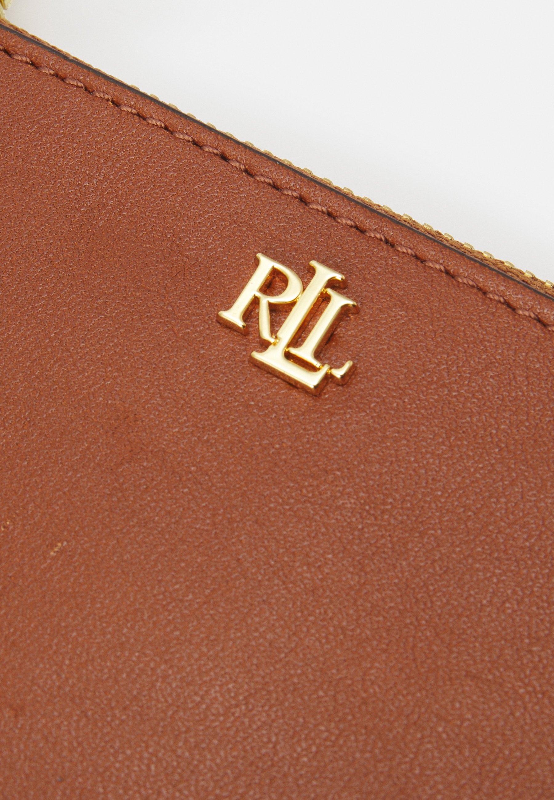 Lauren Ralph Lauren LEATHER ZIP CARD CASE - Wallet - brown/tan