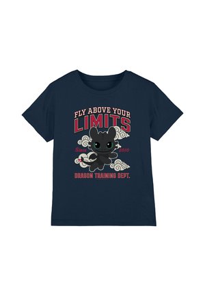 Universal Studios, CUTE COLLEGIC TOOTHLESS UNISEX - Print T-shirt - dark blue