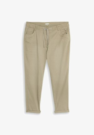 TOM TAILOR, TOM TAILOR HOSEN - CROPPED - Stoffhose - silver olive