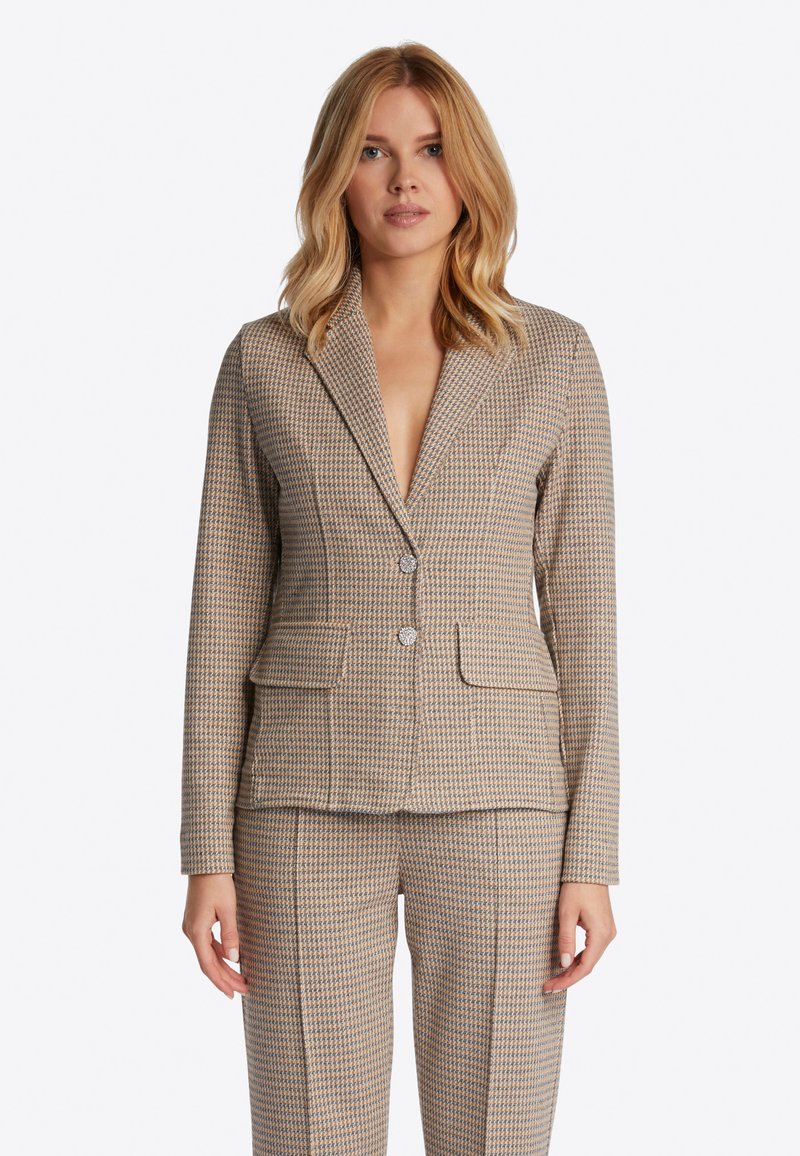 Rich & Royal IM JACQUARD-MUSTER - Blejzer - natural clay