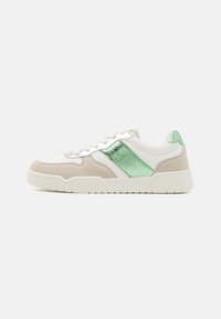 Unselected, white/metallic green