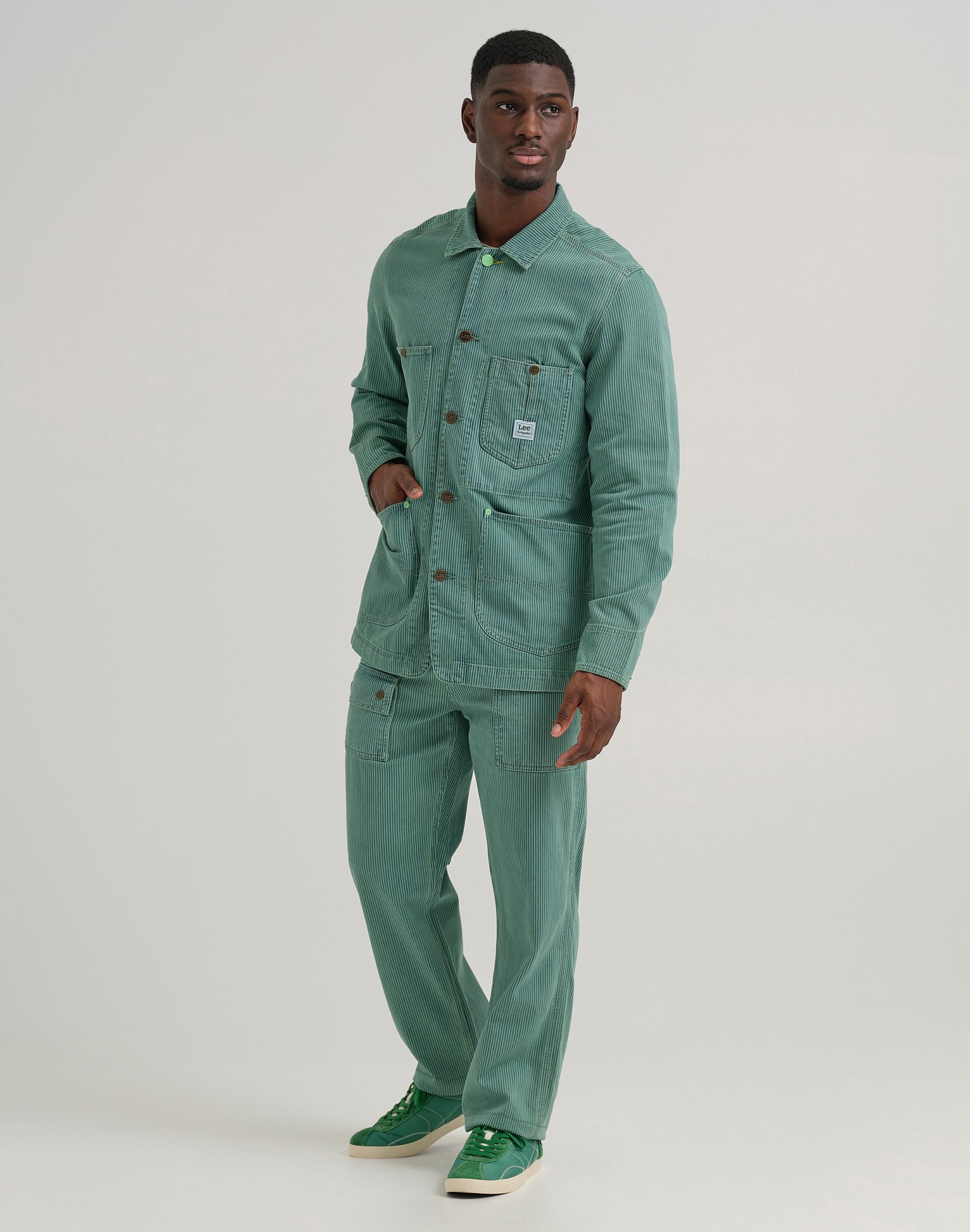 Lee LEE x CRAYOLA CHORE COAT - Denim jacket - overdye magic mint