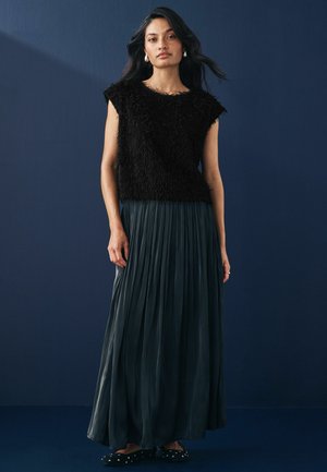 REGULAR FIT - SHORT SLEEVE - Blúz - black