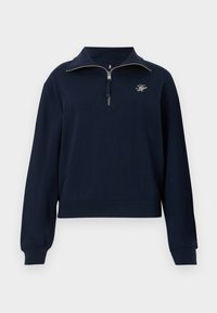 SCRIPT HALF ZIP  - Mikina - dark night navy