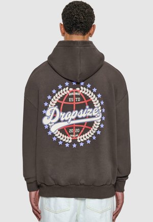 Dropsize CREW LOVE GLOBE - Hoodie - washed black