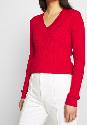 Strickpullover - red