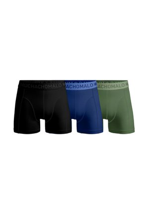 3-PACK SOLID - Boxer alsónadrág - black/blue/green