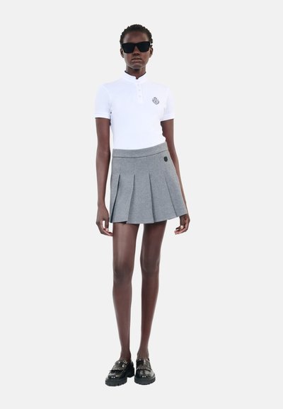 The Kooples COURTE - Pleated skirt - grey melange