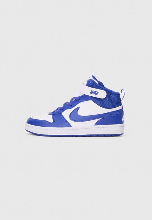 Nike Sportswear COURT BOROUGH MID 2 UNISEX - Sneakers high - white/blue crystal