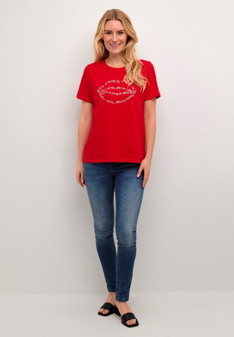 culture T-shirt print rood