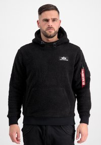 Alpha Industries TEDDY - Mikina s kapucí - black