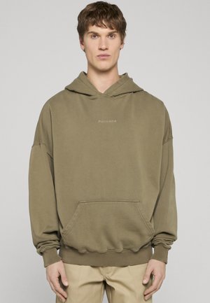 LOGO BOXY - Felpa con cappuccio - vintage faded olive