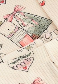 Next LONG SLEEVE REGULAR FIT SET - Tamprės – kelnės - cream christmas bunny characters