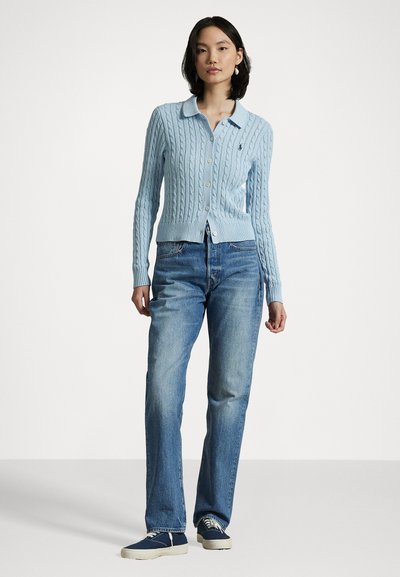 Polo Ralph Lauren WIMBLEDON CABLE SHORTSLEEVE CARDIGAN - Cardigan - cold springs