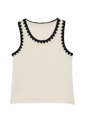 Reiss REISS VANESSA COTTON CROCHET-TRIM VEST - Top - ivory