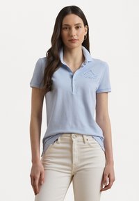 Lauren Ralph Lauren - Floral Logo Cotton Piqué Polo Shirt - Polo shirt - cornflower blue Thumbnail Image 1