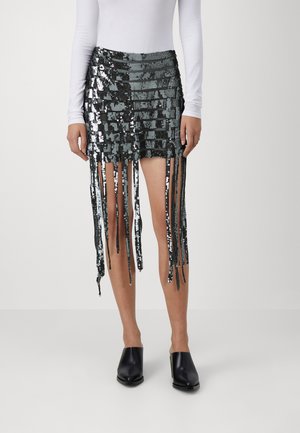 GLADIATORE GONNA - Mini skirt - gun metal grey
