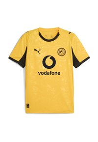 T-shirts med print - yellow sizzle- black