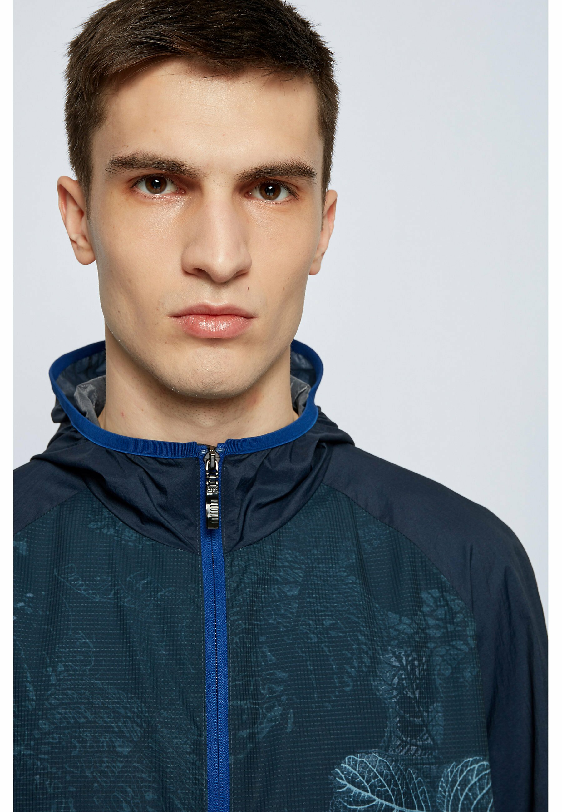 patterned waterproof jacket