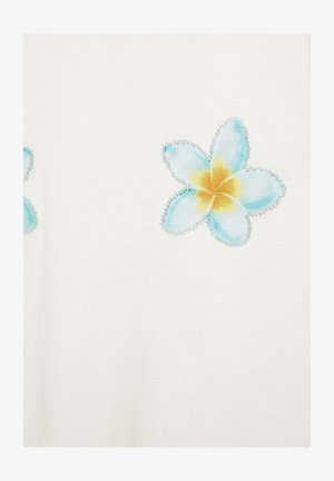 PULL&BEAR, WITH BEADS - T-SHIRT - T-shirt imprimé - white