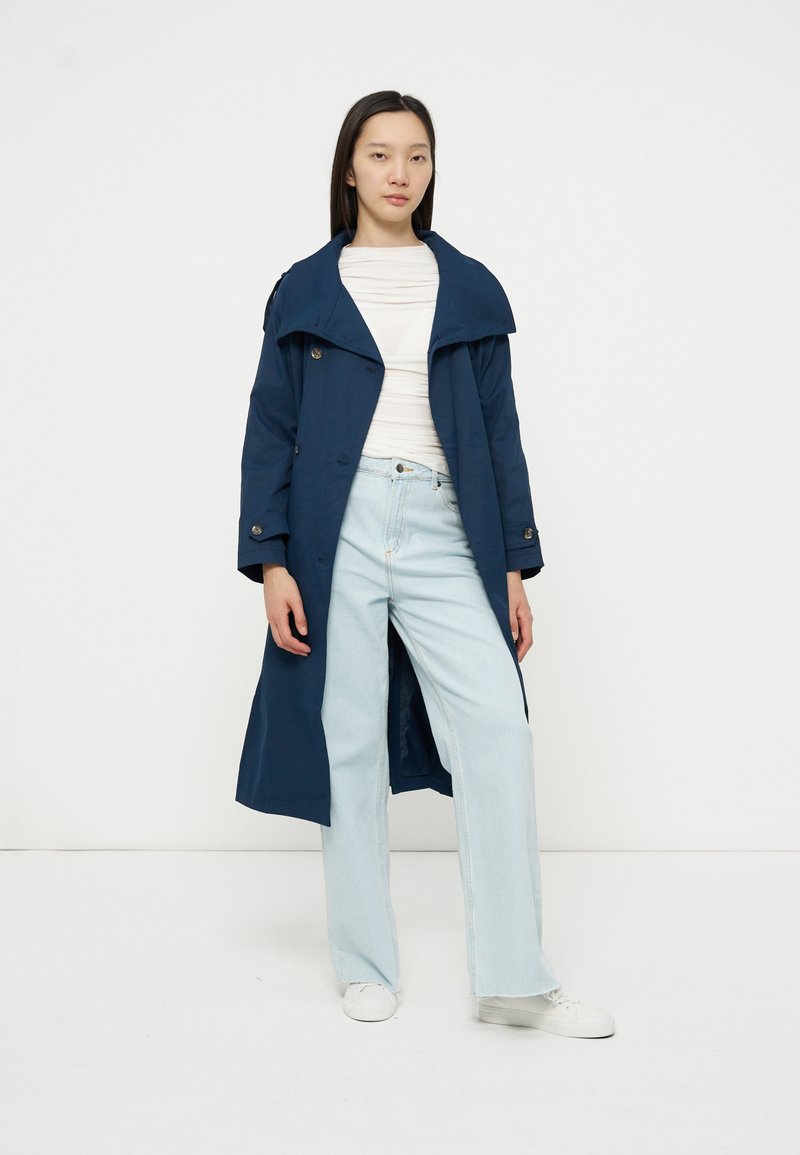 dreimaster Trenchcoat donkerblauw