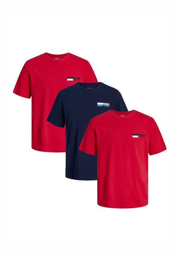 3ER PACK CORP - T-Shirt print - rot blau