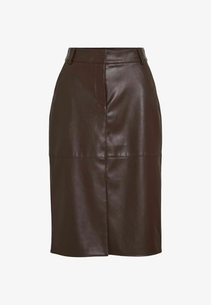 VILA, Midi VIDAGMAR ed - A-snit nederdel - coffee bean