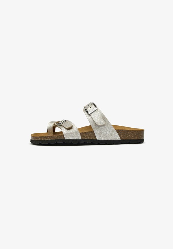T-bar sandals - metallic