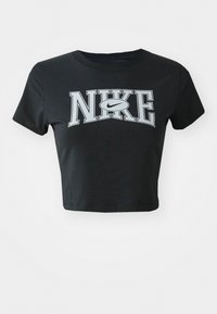 SLIM CROP TEE STREET - T-shirt imprimé - black
