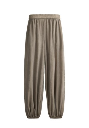 OYSHO, CHECKED TECHNICAL BLOOMER TROUSERS - Pantalon classique - grey
