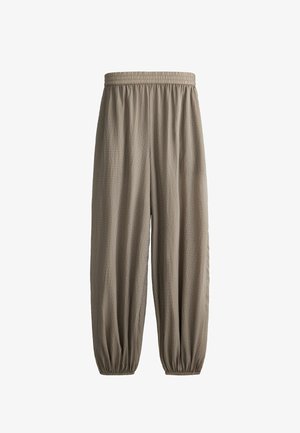 OYSHO, CHECKED TECHNICAL BLOOMER TROUSERS - Pantalon classique - grey