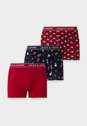 Jack & Jones, JACEDDIE XMAS TRUNKS 3 PACK - Боксерки - red/sky captain