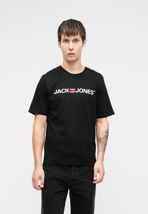 Jack & Jones JJECORP LOGO CREW NECK - Apdrukāts T-krekls - black