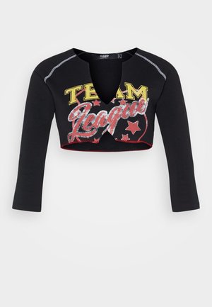 Jaded London CROPPED RAGLAN WITH CONTRAST STITCH & PLACEMENT SCREEN PRINT - Top s dlhým rukávom - mehrfarbig