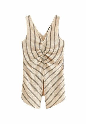 SLEEVELESS SPLIT FRONT-REGULAR FIT - Blúzka - neutral stripe
