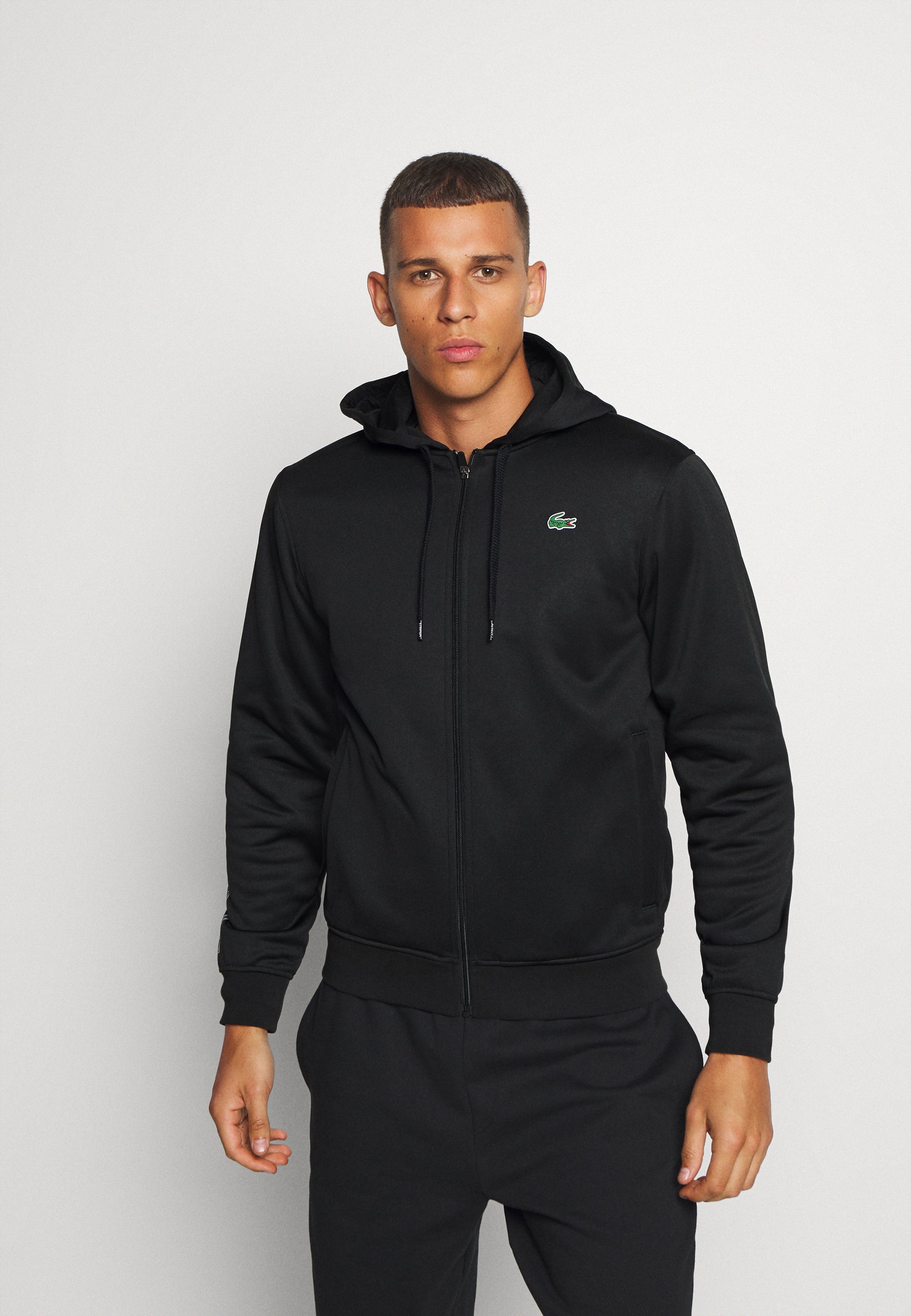 Lacoste Sport Tech Hoodie Sweatjacke Black Schwarz Zalando De