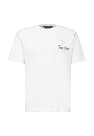 Street One MEN, T-SHIRT WITH ROUND NECK AND CHESTPRINT - T-shirts print - bright white