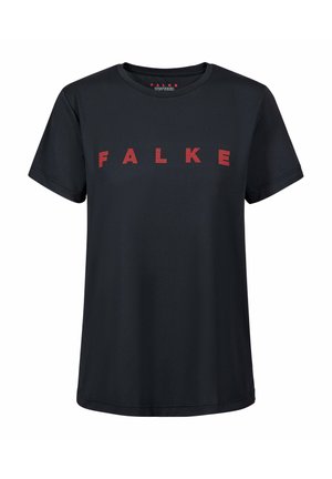 FALKE, TRAINING LOGO - Sports T-shirt - black