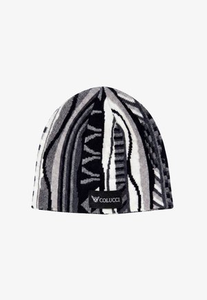 Colucci, FLAT KNIT SKULL BEANIE - Beanie - aop black