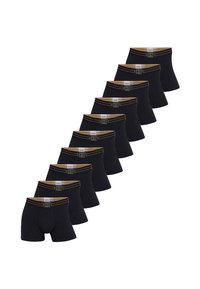 Zestaw dziesięciu czarnych bokserek wykonanych z bawełny, z pasem w talii ozdobionym złotym akcentem i logo "CR7". Gładka textura, długość do połowy uda.
