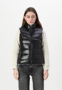 Tommy Jeans ESSENTIAL TAPE VEST - Waistcoat - black