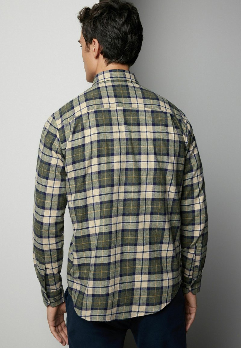 Next - BRUSHED CHECKED FLANNEL - REGULAR FIT - Pluus - green check, Suurenda