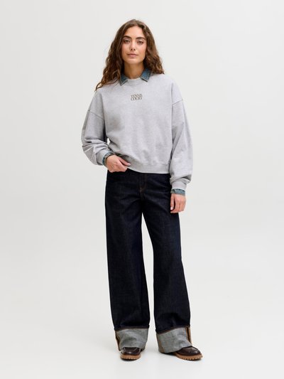 Koton CROP - Felpa con zip - grey/grigio