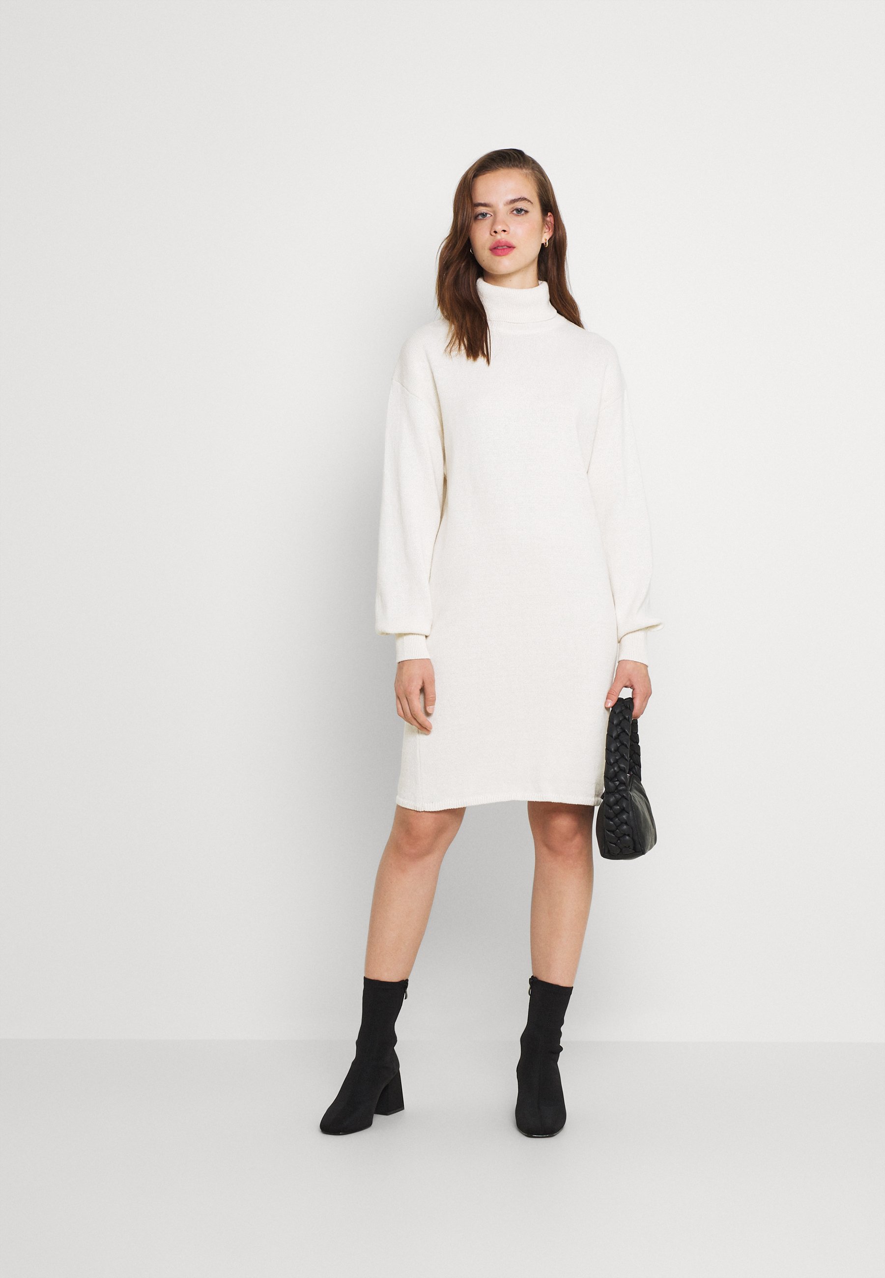 roll neck mini dress